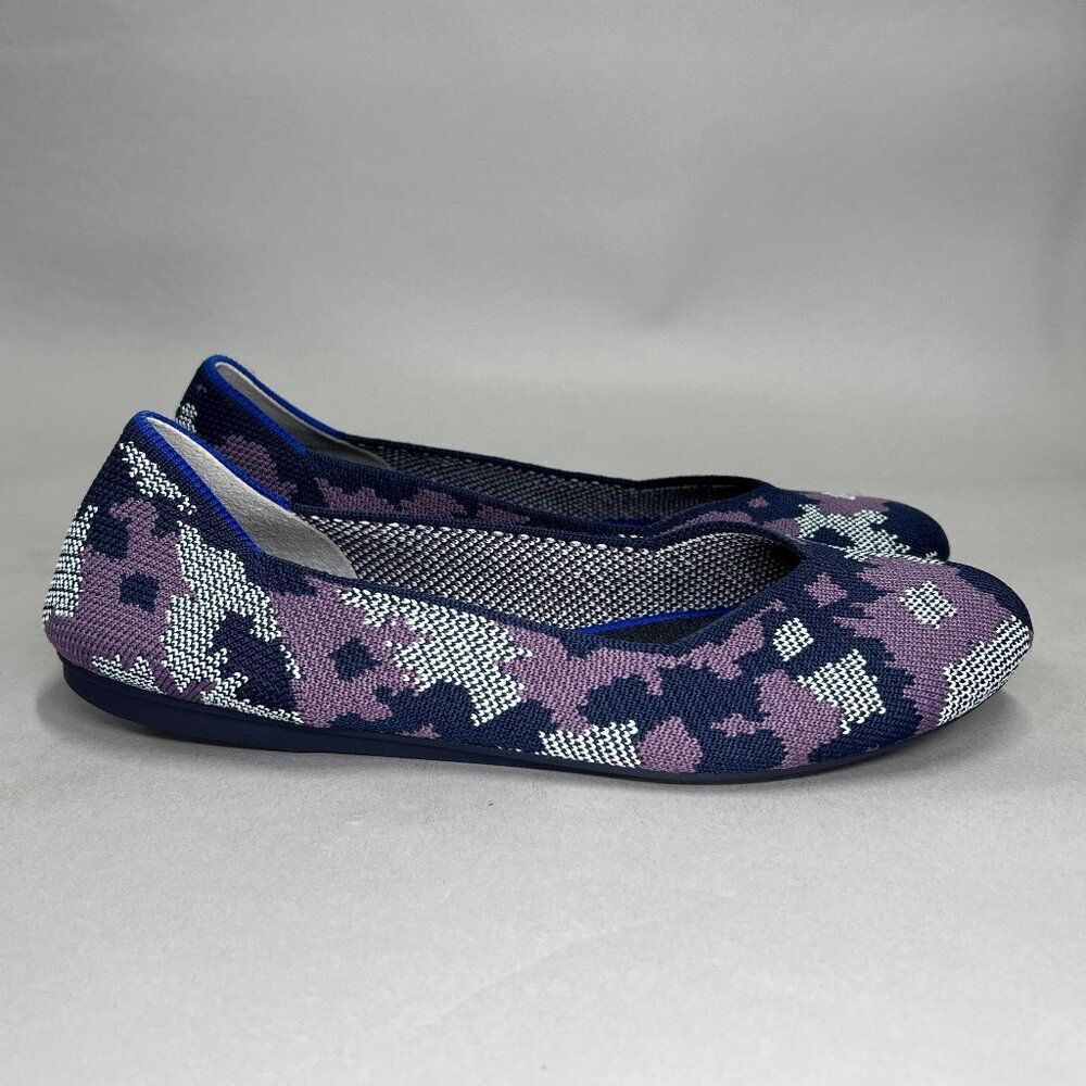 Rothy's Flats Women's Size‎ 7.5 Retired Violet Botanicamo Camo Slip On Shoes